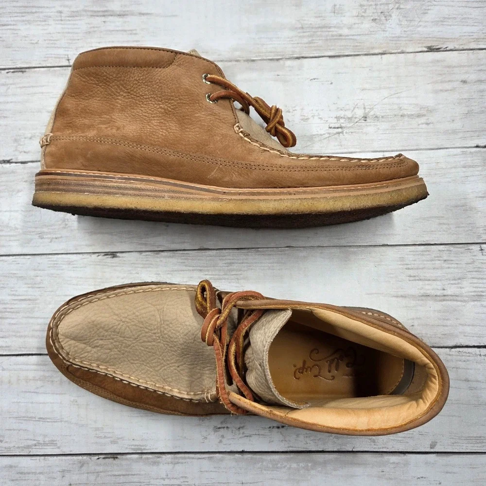 Sperry Gold Cup Chukka Boots Mens 11.5 Tan Brown Leather STS18350 Crepe Sole